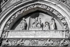 The lunette above the main gate of Duomo - Naples, Italy - rossiwrites.com