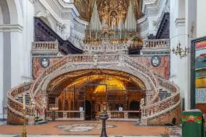 The staircase in the Church of Santa Maria della Sanita - Rione Sanita - Naples, Italy - rossiwrites.com-5