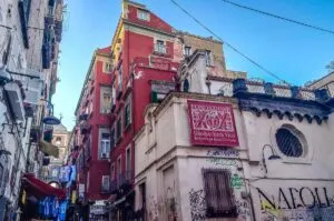 View of a small side street just off Spaccanapoli and Via San Gregorio Armeno - Naples, Italy - rossiwrites.com