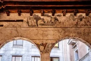 Interior frescoes in the Loggia dei Cavalieri - Treviso, Italy - rossiwrites.com