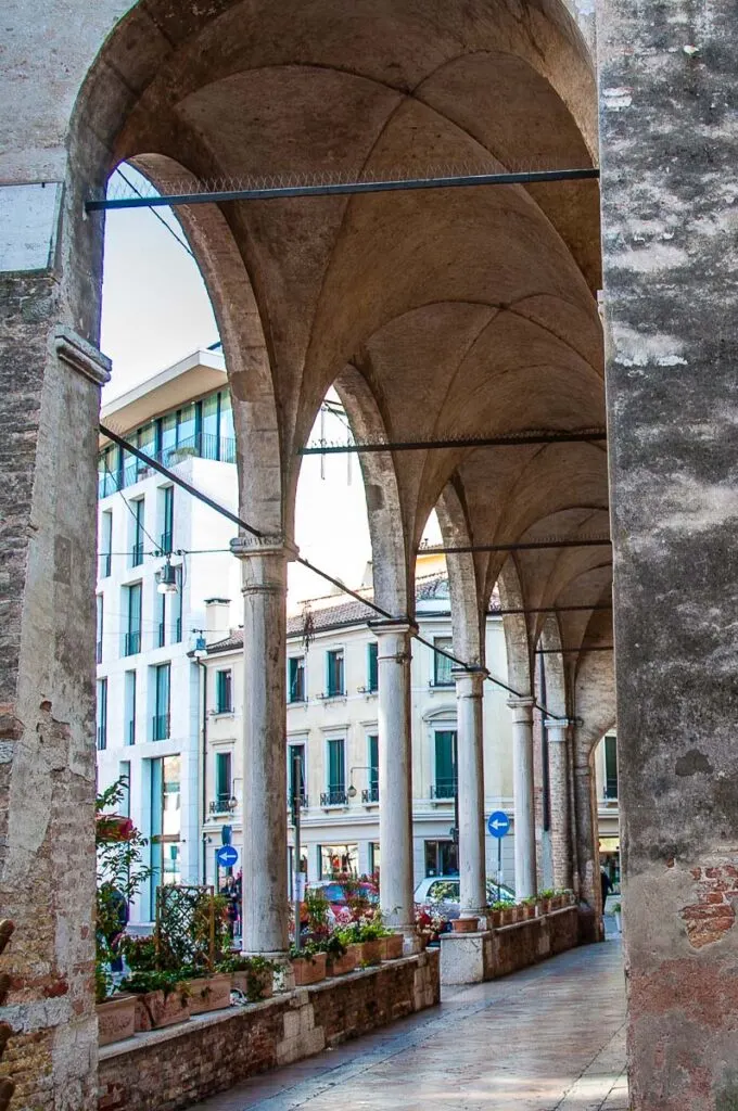 Portico next to the Church of San Vito - Treviso, Italy - rossiwrites.com